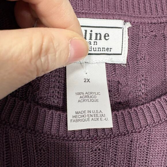 Adeline Alfred Dunner Vintage NWT Purple Short Sleeve Sweater -Women's Size 2X - Picture 7 of 8